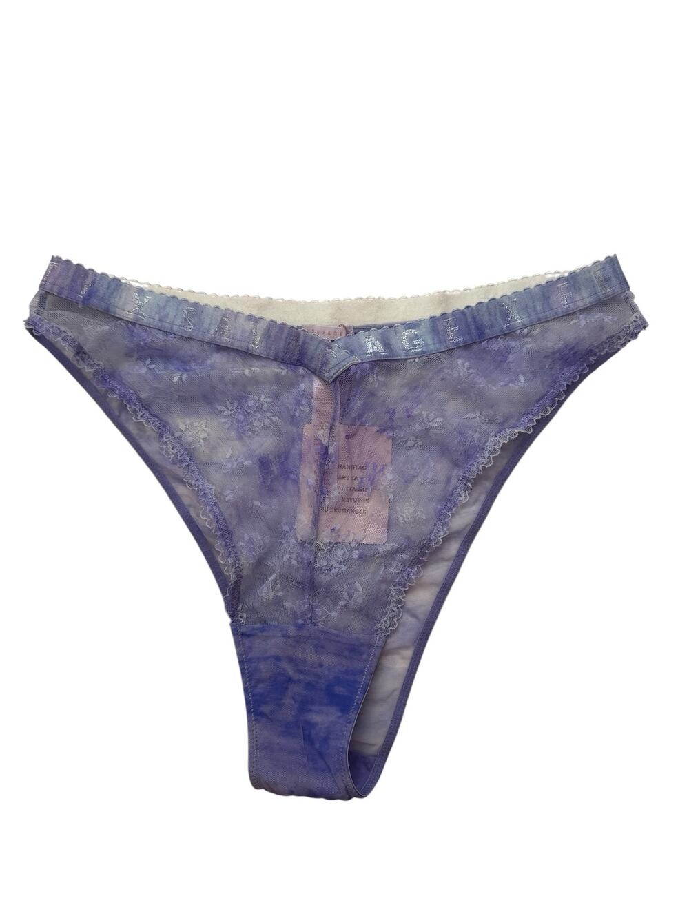 SAVAGE X FENTY *NEW* Savage Not Sorry V-front Purple Lace Panty Size 1X Womens